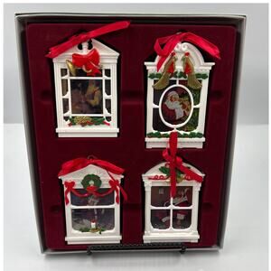 Vintage Rhode's Studios Norman Rockwell's Legend Of Santa Ornament Collection